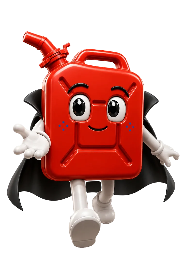 The red GaaS mascot stepping through a portal with an open gloved hand